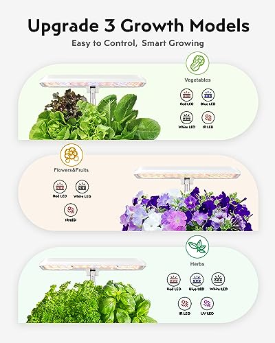 Hydroponics Growing System Indoor Garden with LED Grow Light, 12 Pods J571695