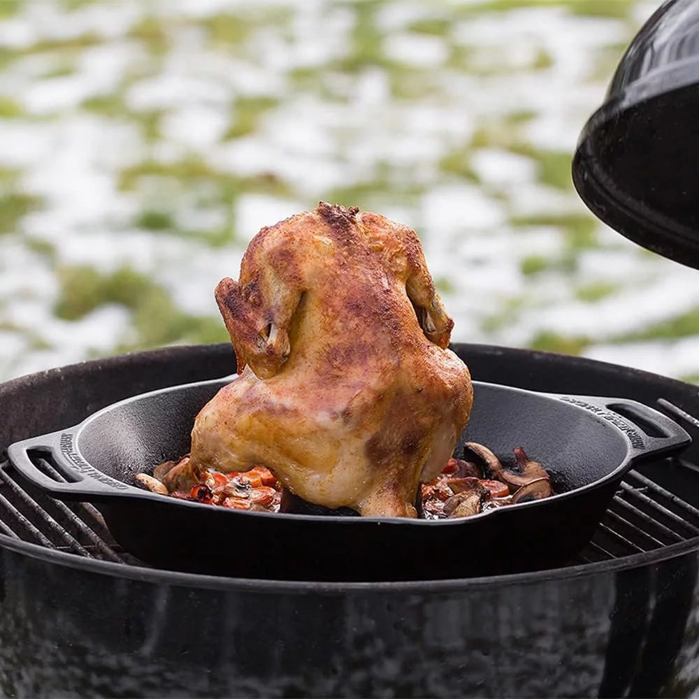 Cast Iron Roasting Pan for Oven or Grill with Handles C14744