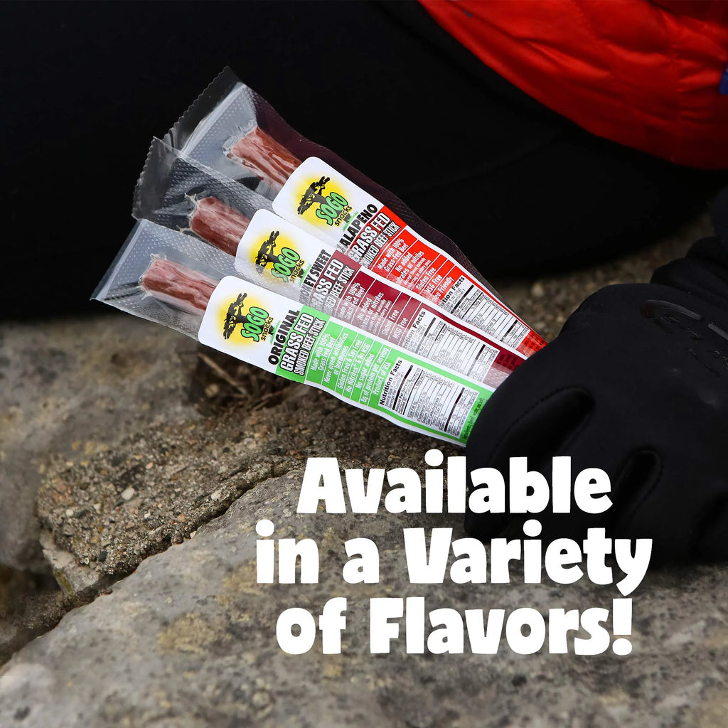 Beef Sticks Variety Pack, Grass-Fed, No Sugar, Keto-Friendly S692