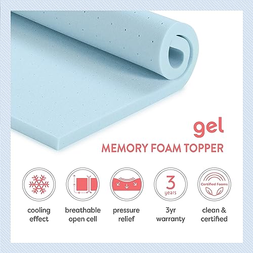 Queen Size 3 Inch Ventilated Memory Foam Mattress Topper V52104