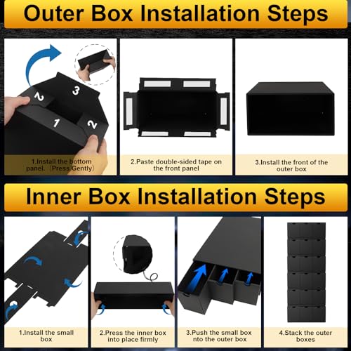 Toploader Storage Box for 3" x 4" Cards, 12 Drawer Organizer with Dividers G212877