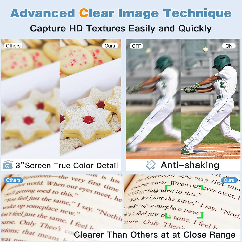 4K Digital Camera for Photography, Autofocus, 48MP Vlogging with Flip Screen K823