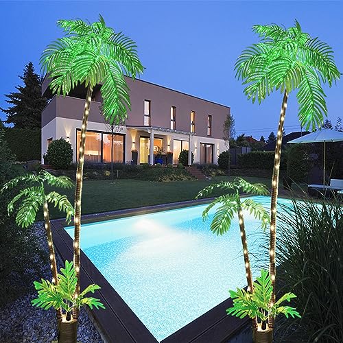 Lighted Artificial Palm Tree 6ft for Patio Outdoor Decor N537877