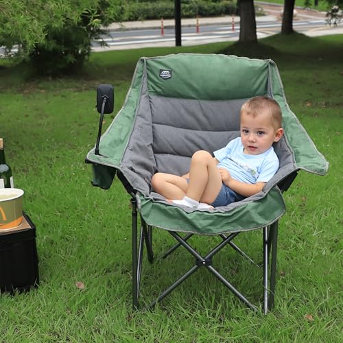 Folding Camping Chair, Heavy Duty Padded, with Cup Holder and Carry Bag J52614