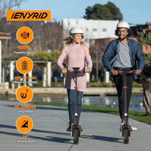 Electric Scooter for Adults with Seat, 10" Off Road Tires, 28-35MPH, Foldable S598796