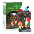 Garden Gnomes Outdoor Clearance Large - 11.8'' Garden Gnome Statue with Solar LED Lights, Outdoor Spring Decorations for Patio Yard Lawn Porch Funny Gnomes Ornament Gift