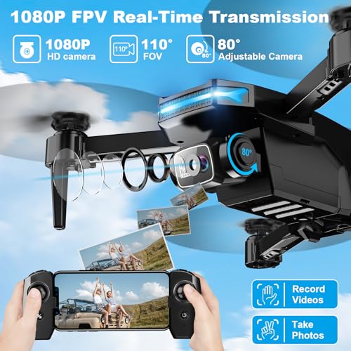 Foldable 1080P Camera Drone for Kids and Beginners T79651