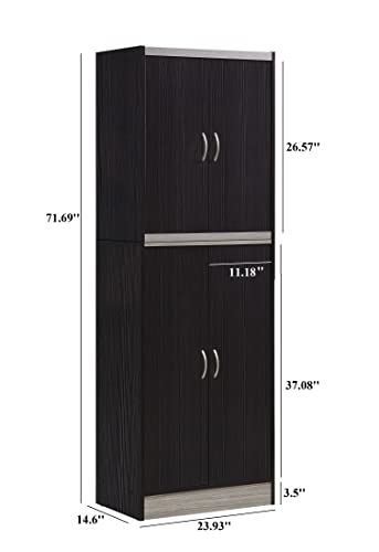 4 Door Kitchen Pantry with Four Shelves E56107