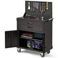 Metal Garage Storage Cabinet with Drawers and Wheels P6852