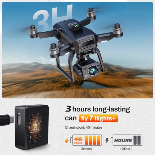 Drone with 6K UHD Camera and 3-Axis Gimbal, GPS Smart Control, 70Mins Flight Time N1810