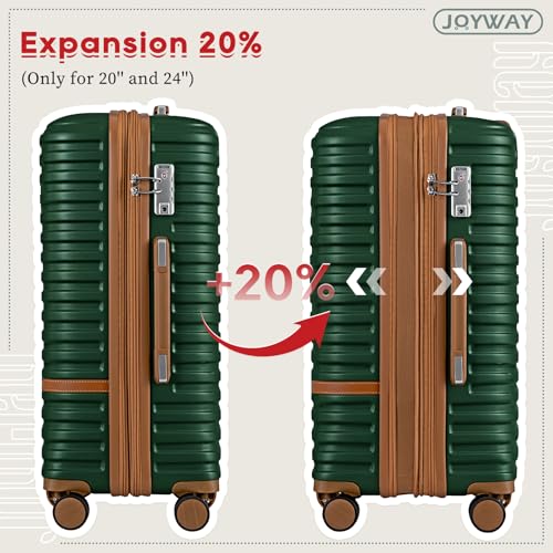 Expandable Carry-On Luggage Set, Lightweight Hard Shell 20 Inch with Spinner Wheels M12570