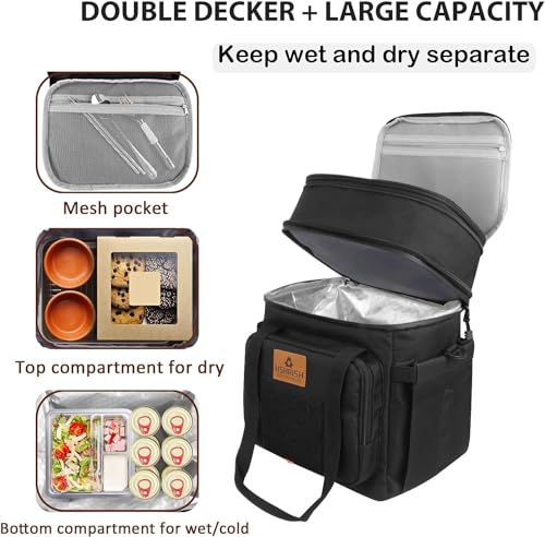 Tactical Expandable Insulated Lunch Bag, Waterproof Cooler for Work and Outdoor, 15L K52184