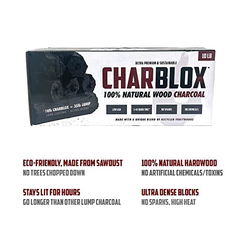 10LB Natural Grilling Charcoal Logs for BBQ and Smoker V557