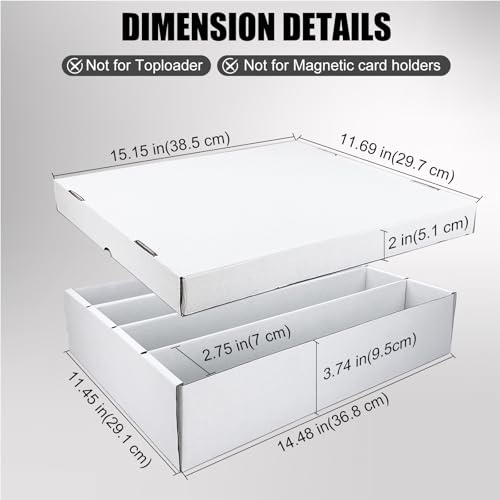 Card Storage Box, 5 Pack 3200 Count with Dividers for Trading Cards I875