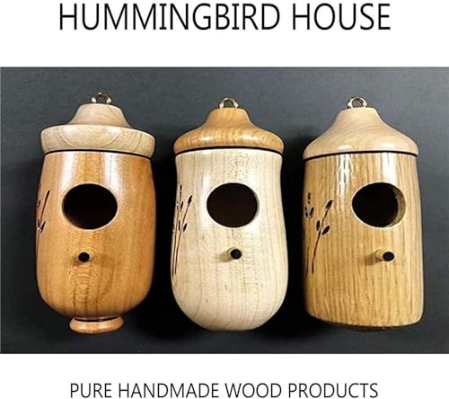 Wooden Hummingbird House for Outdoor Hanging O4441