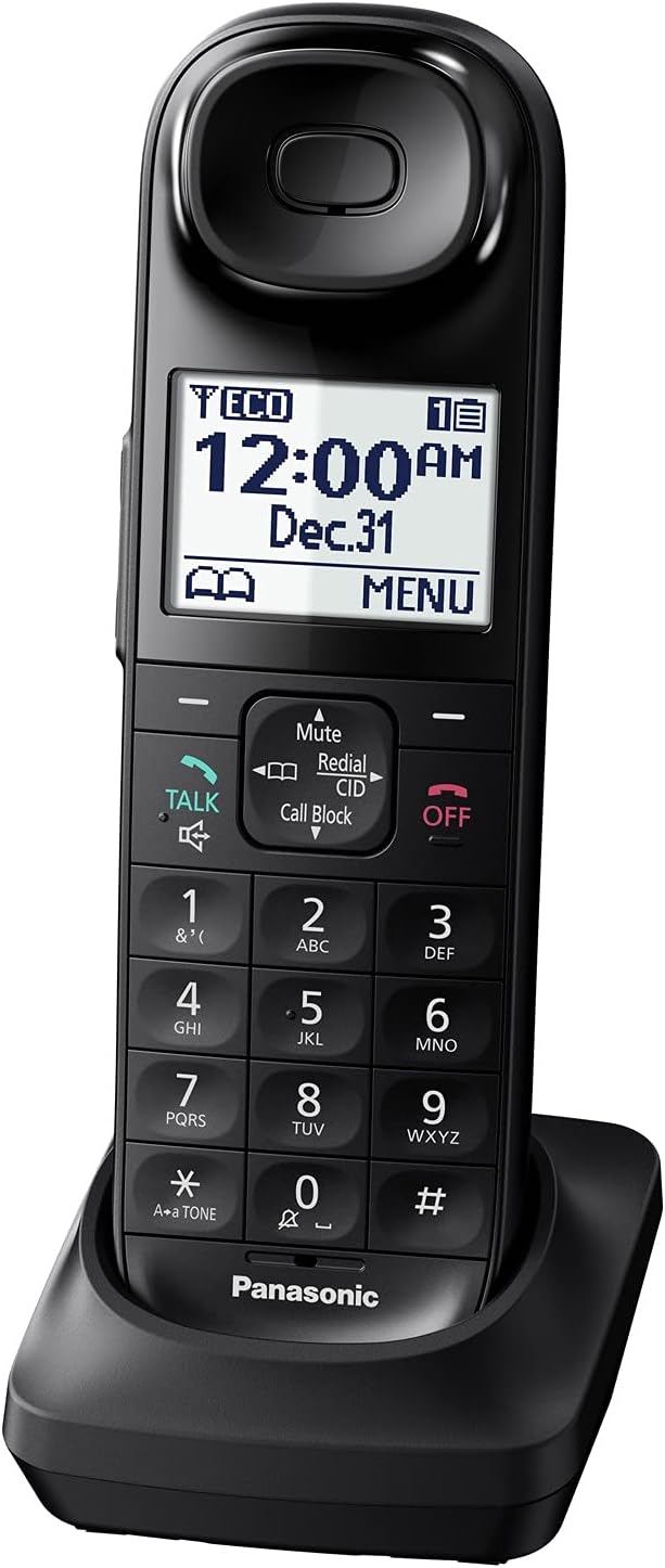 Cordless Phone Handset Accessory for KX-TGL432 / KX-TGL433 Series, Black Y6445