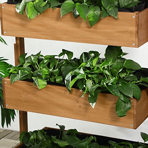 Wooden 4 Tier Vertical Garden Planter with Self-Draining S364