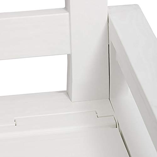 UV Weather Resistant Lockable Deck Storage Bench, 70 Gallon, White B502280