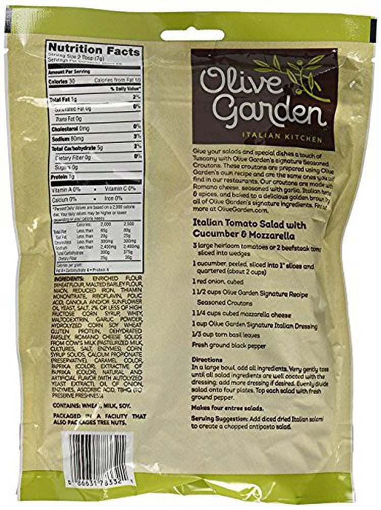 Seasoned Croutons, Garlic and Romano, 5 Ounce Bag (Pack of 3) V828859