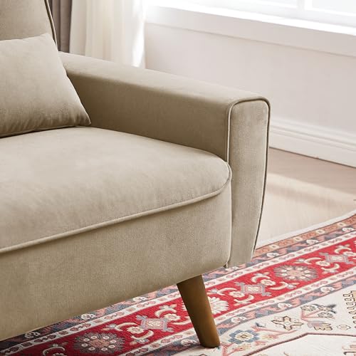 Mid Century Modern Loveseat Sofa with Wood Legs Z78752
