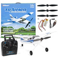 Top Race RC Plane - Remote Control Airplane for Adults and Kids - 4 Channel Stunt Flying, 20" Wing Span, 6-Axis Gyro Stabilizer - Ready to Fly with 3 Spare Propellers - Beginner-Friendly EPP Foam