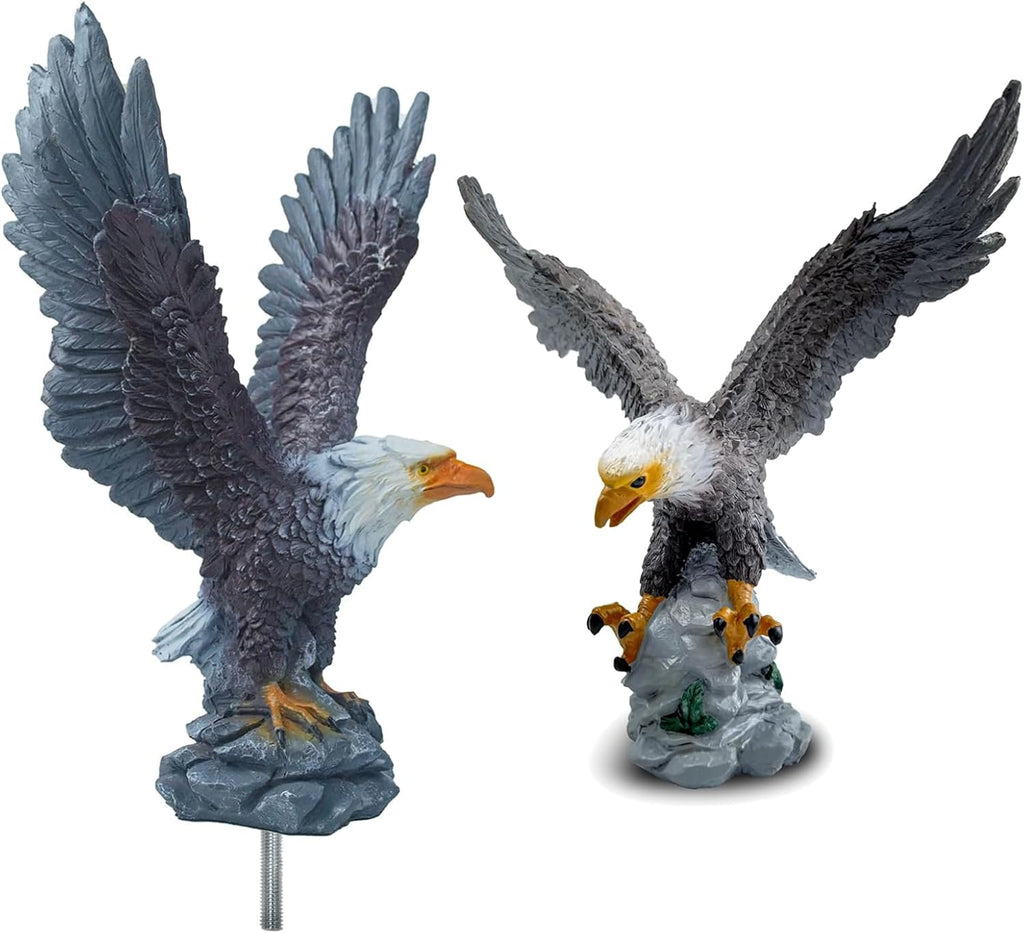 Eagle Flag Pole Topper Outdoor Waterproof Flagpole Finial 10.62 Inch Eagle Topper Ornament
