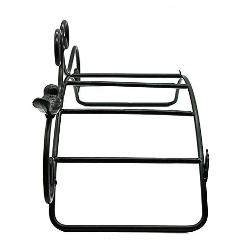 Metal Wall Mount Hose Hanger Hook for Expandable Watering Hose, Black 2 Pack C761