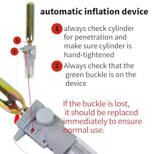 Automatic Inflatable Life Jacket for Adults, Low Profile, 330 lbs E6850