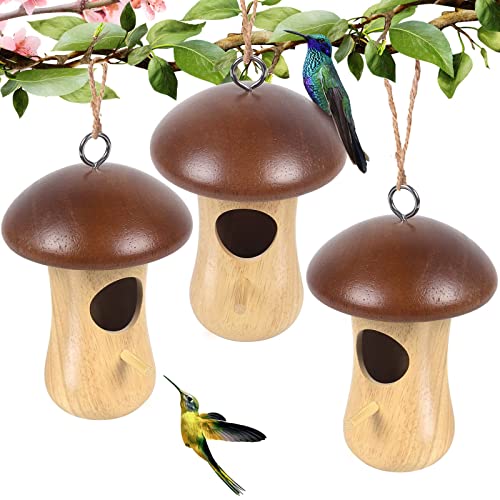 2023 Hummingbird House, Hanging Hummingbird Nest Branches with Leaf for Hummingbird Nesting, Hummingbird Nest Tree Branches Set for Eaves Outdoor,Garden (1 PCS)