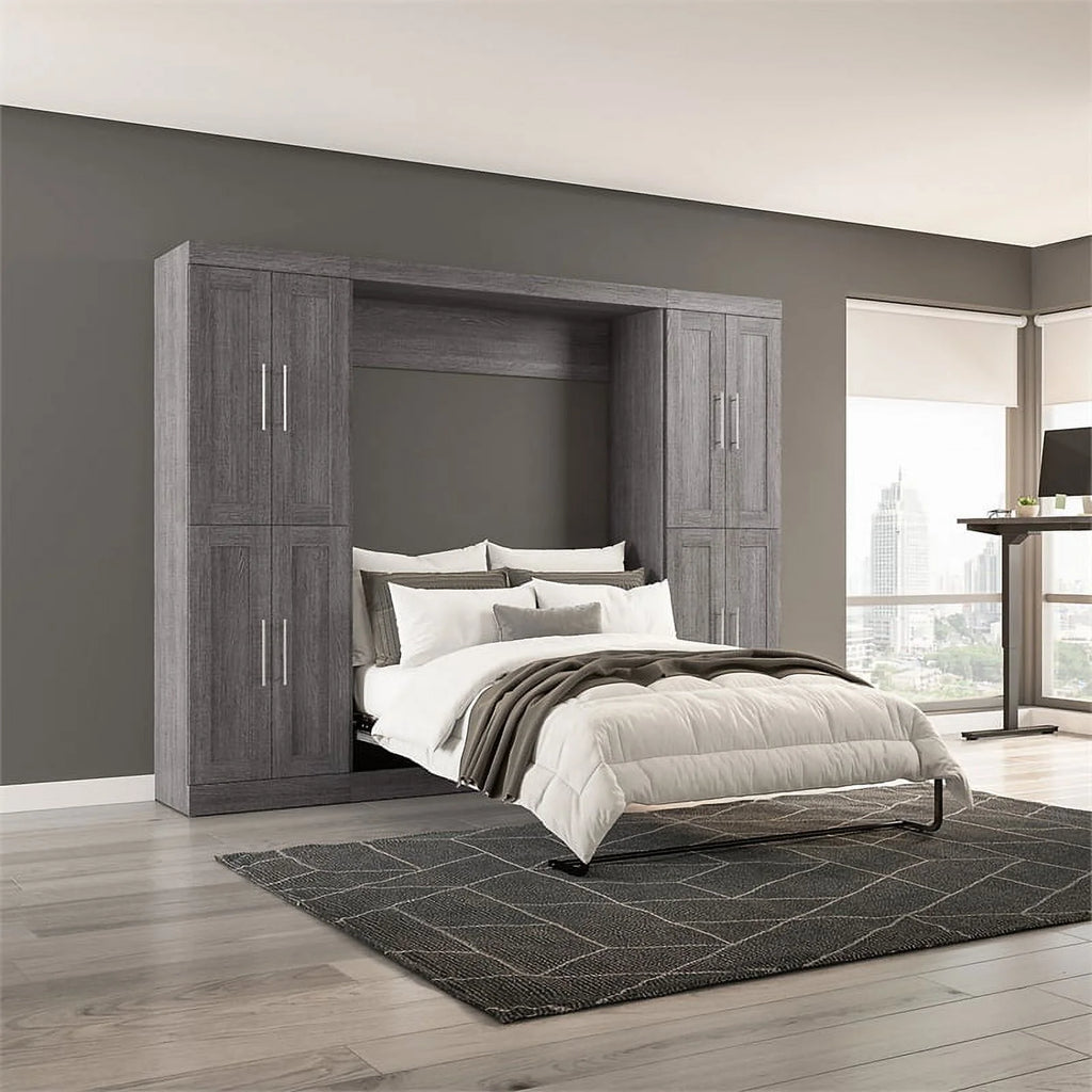 Full Murphy Bed with Storage Cabinets G943