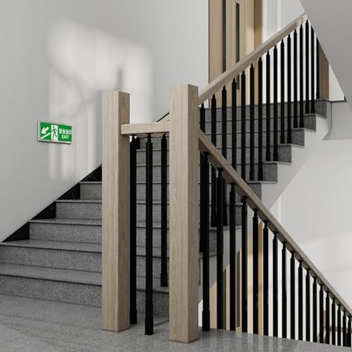 Staircase Balusters Black 1 Inch Stair Spindles Post Kit with Bracket W7804