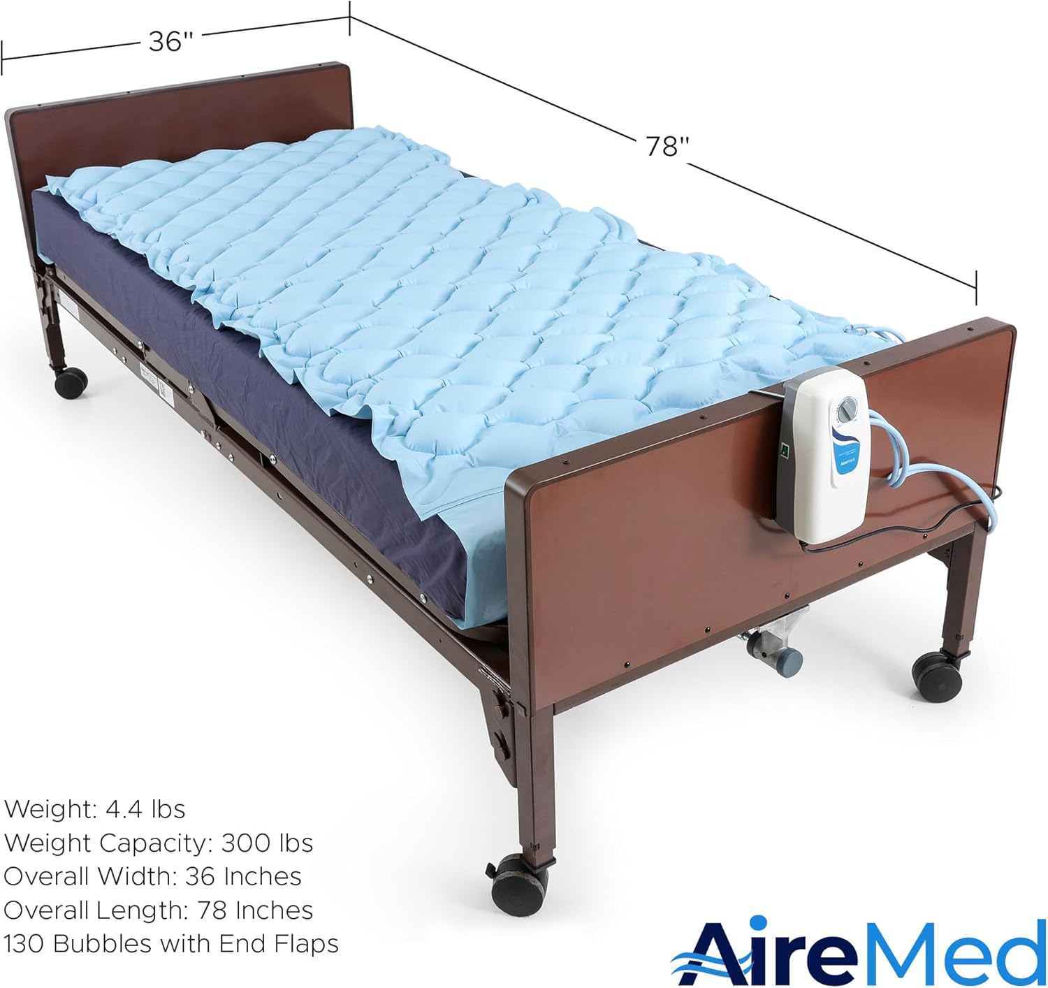 Alternating Air Pressure Mattress Pad with Quiet Electric Pump for Bed Sore Prevention L292