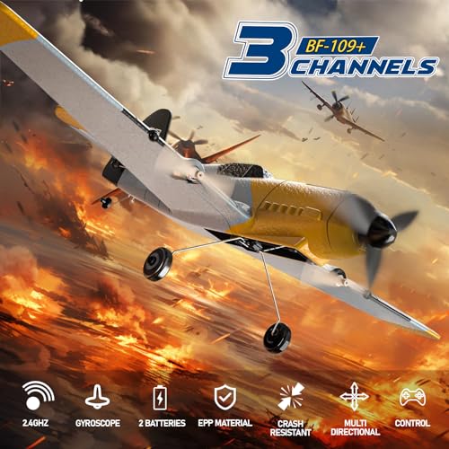 3 Channel Remote Control Airplane with 6-axis Gyro, RTF for Beginners V147
