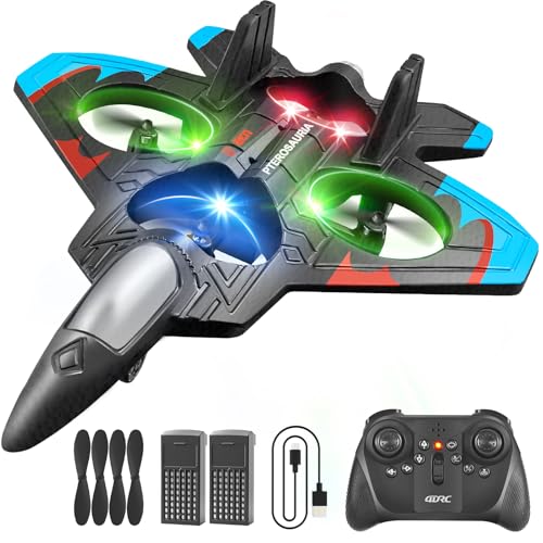 Foam Remote Control Airplane Fighter Jet with Lights for Kids Adults H4069