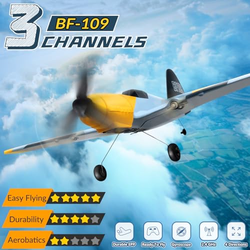 3 Channel RC Plane Ready to Fly, 2.4GHz 6-axis Gyro, Easy for Kids & Beginners S2942