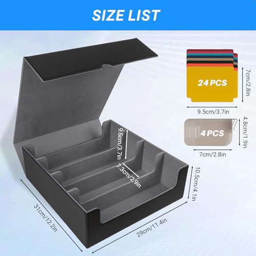Trading Card Case with Dividers and Supporters, Fits Game and Sport Cards R642
