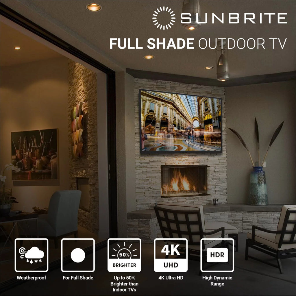 43-inch Full Shade Outdoor TV 4K Ultra HD HDR LED Weatherproof Television H55375