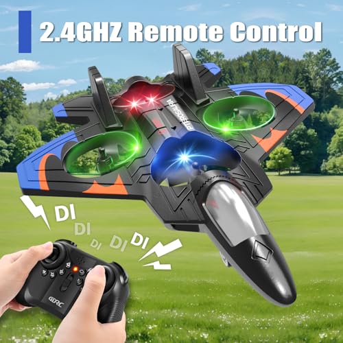Foam Remote Control Airplane Fighter Jet with Lights for Kids Adults H4069