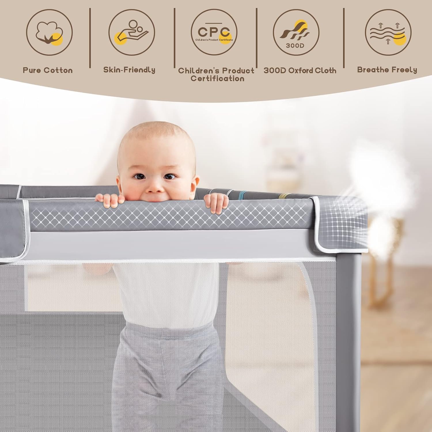 Baby Playpen Extra Large for Toddlers Indoor Outdoor Safety Yard U19988