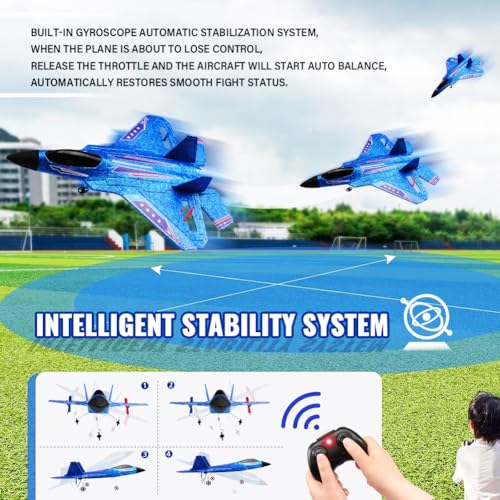 F22 RC Airplane Fighter, 2.4Ghz 2 Channel Remote Control Plane for Kids Beginners Y282