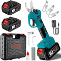 Electric Pruning Shears Cordless Electric Scissors, Tree Branch Pruner with 2 PCS Rechargeable 2.6Ah Lithium Battery and 3 Blades, 25mm(1in)Cutting Diameter, Krodrch compatible for battery Makita 18V