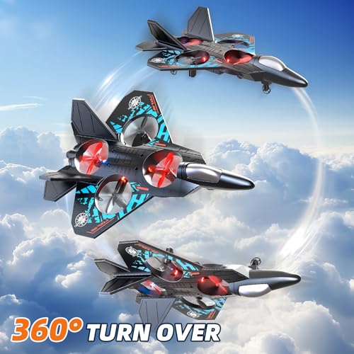 Foam Remote Control Airplane for Kids, 2.4 GHz with Lights and Stunt Roll M221