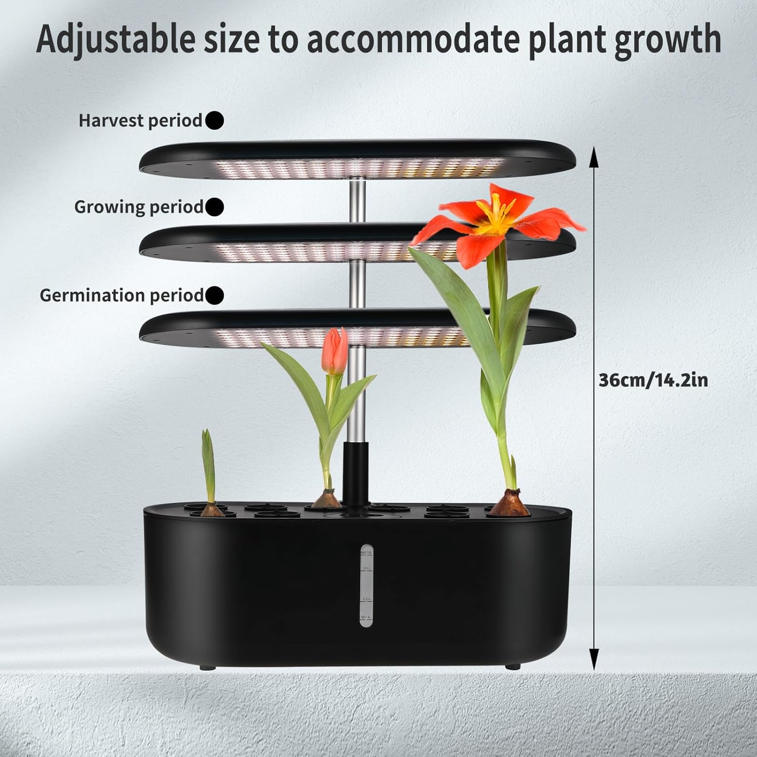 Indoor Herb Garden Kit with LED Grow Light and Water Tank W899119