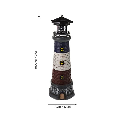 Solar Rotating Lighthouse Outdoor Garden Decor Lantern R852