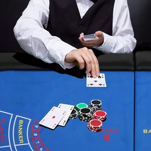 84" Foldable Poker Table with Chips Tray, 10 Player Oval, Green Felt U489