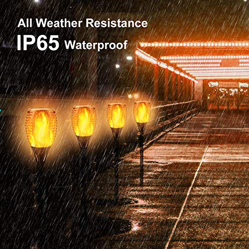 Solar Torch Lights with Flickering Flame, Auto On/Off, Waterproof for Patio, 8 Pack Y3235
