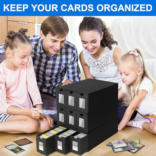 Trading Card Storage Box with 48 Dividers and Labels K306