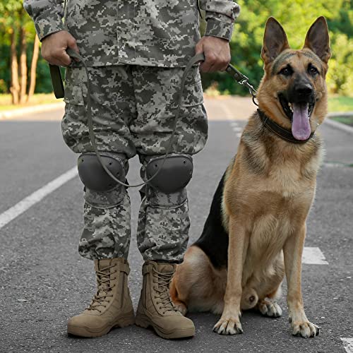 Men's Military Tactical Work Boots Side Zipper Leather Motorcycle Combat Boots N655026