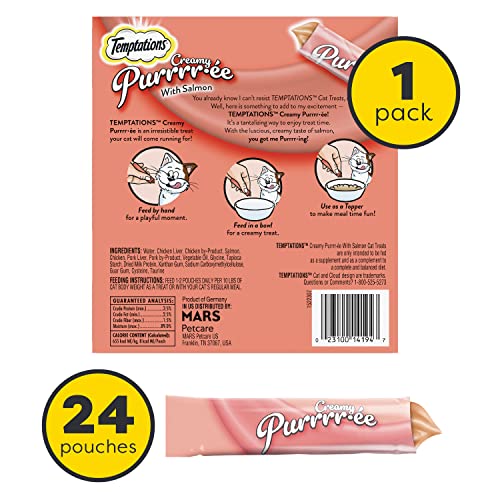 Creamy Puree Lickable Cat Treats, 0.42 oz Tubes, 48 Count Y26330