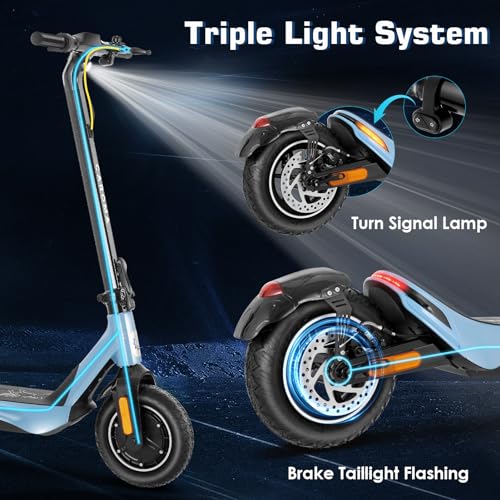 Electric Scooter for Adults, 850W Motor, 30 Miles Range, Folding with Wide Pneumatic Wheel L7670